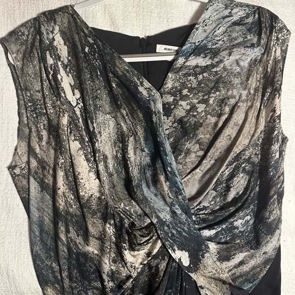 Helmut Lang silk acid-wash print mini dress, size 6 - Picture 2 of 4